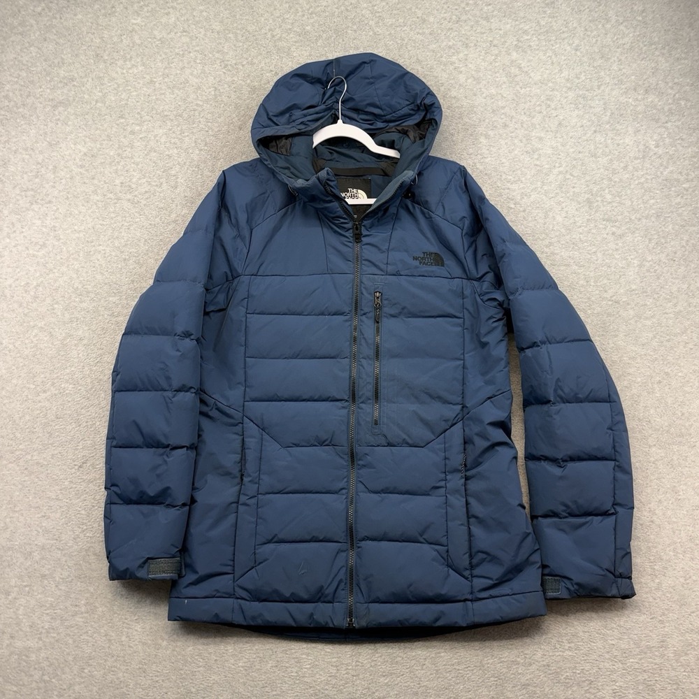 North Face Mens Blue Corefire 550 Gortex Infinium Hooded‎ Full Zip Down Jacket M